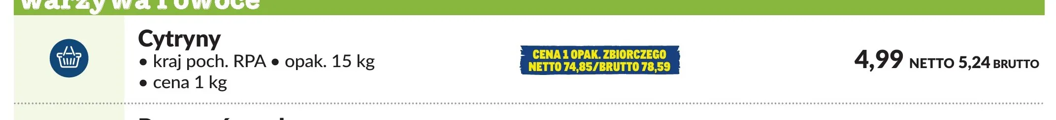 Cytryny promocja w Makro