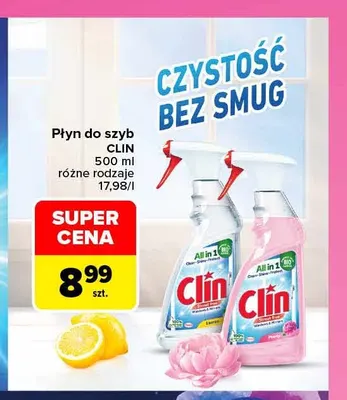 Płyn do szyb Clin promocja w Carrefour