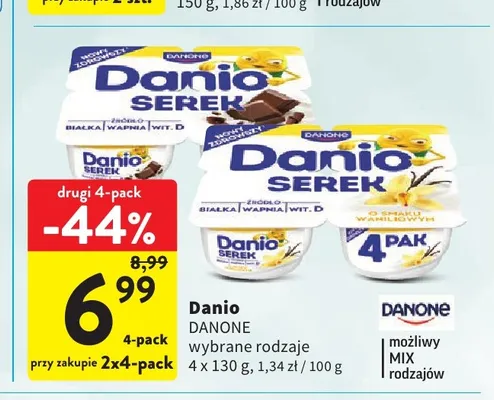 Serek Danio Danone 4-pak promocja w Intermarche
