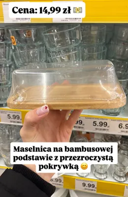 Maselnica bambusowa podstawa z przezroczystą pokrywką promocja w Dino