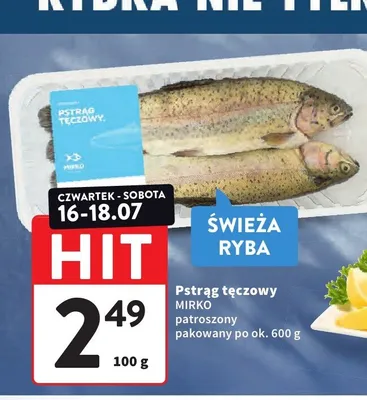 Pstrąg tęczowy patroszony Mirko promocja w Intermarche