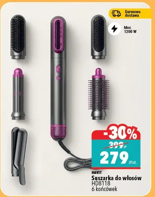 Suszarka do włosów HD8118 6 końcówek Havit promocja w Biedronka Home