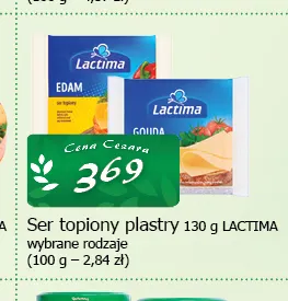 Ser topiony plastry Lactima promocja w CEZAR Delikatesy