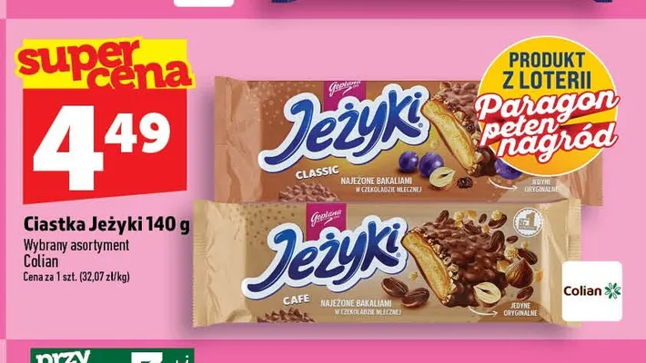 Ciastka Jeżyki Classic promocja w TOPAZ