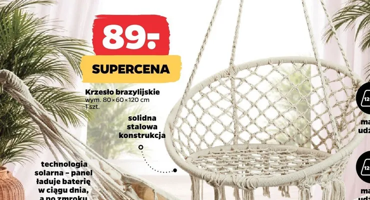Krzesło brazylijskie promocja w Netto