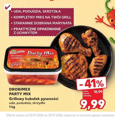 Grillowy kubełek pyszności Party Mix Drobimex promocja w Kaufland