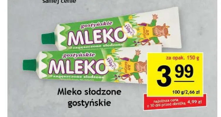 Mleko zagęszczone słodzone Gostyńskie promocja w Gram Market