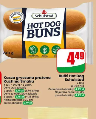 Bułki Hot Dog Schulstad promocja w Dino