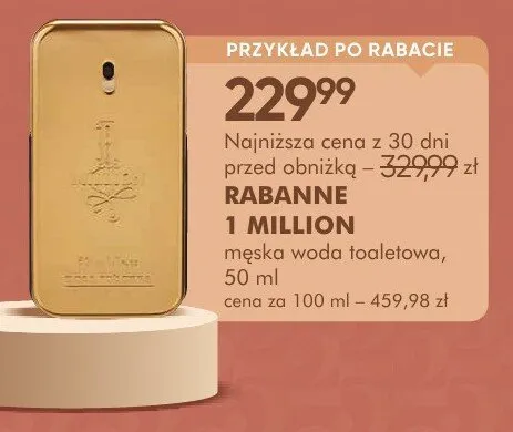 Męska woda toaletowa RABANNE 1 MILLION promocja w Super-Pharm