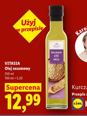 Olej sezamowy Vitasia Japanese Style Sesame Oil Mix promocja w Lidl