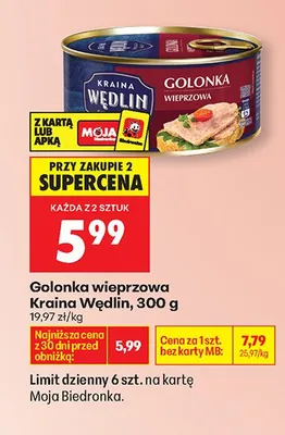 Golonka wieprzowa promocja w Biedronka