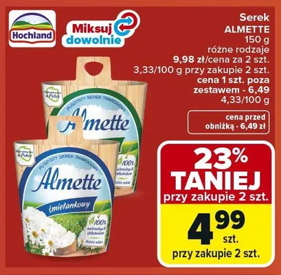 Serek ALMETTE promocja w Carrefour Market