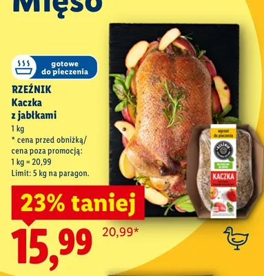 Kaczka z jabłkami gotowe do pieczenia promocja w Lidl