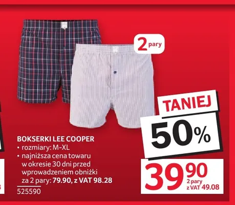 Bokserki Lee Cooper 2-pak promocja w Selgros