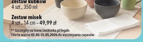 Zestaw misek Domotti 4szt. 14cm promocja w Biedronka Home