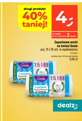 Zapachowe worki na śmieci Gosia 15 l 26-pak promocja w Dealz