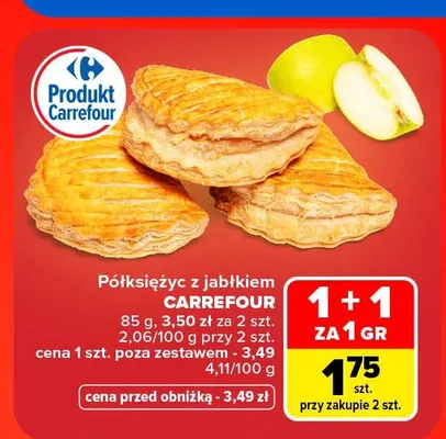 Półksiężyc z jabłkiem Carrefour promocja w Carrefour