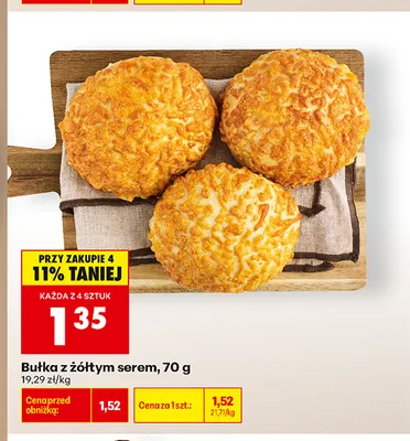 Bułka z żółtym serem promocja w Biedronka