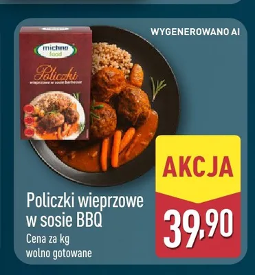 Policzki wieprzowe w sosie BBQ Michna Food wolno gotowane promocja w Aldi