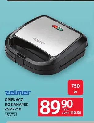 Opiekacz do kanapek ZSM7710 Zelmer promocja w Selgros