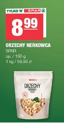 Orzechy nerkowca SPAR promocja w SPAR
