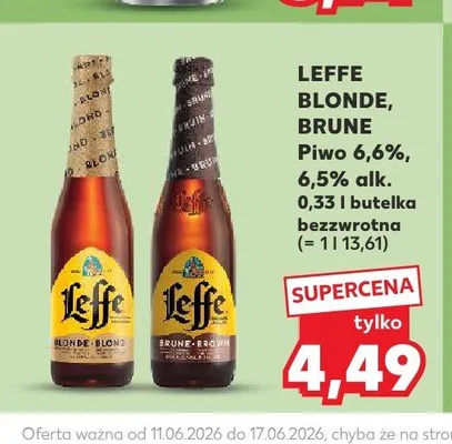 Piwo Leffe Blonde promocja w Kaufland