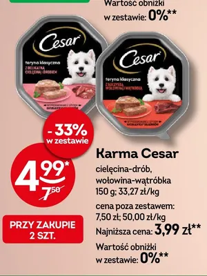 Karma Cesar wołowina-wątróbka promocja w Żabka