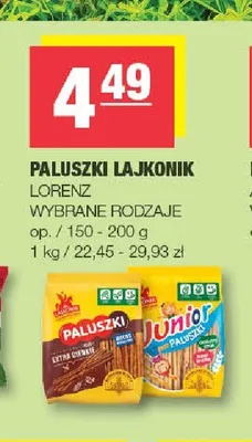Paluszki Lajkonik promocja w SPAR