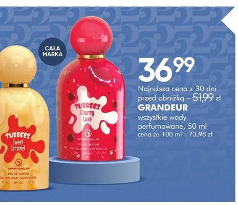 Woda perfumowana GRANDEUR Tubbees Cherry Luxe promocja w Super-Pharm