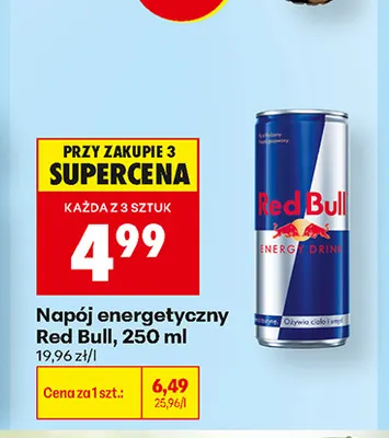 Napój energetyczny Red Bull promocja w Biedronka