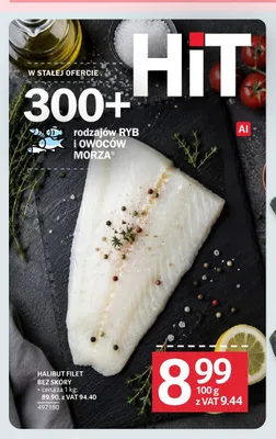 Halibut filet bez skóry promocja w Selgros