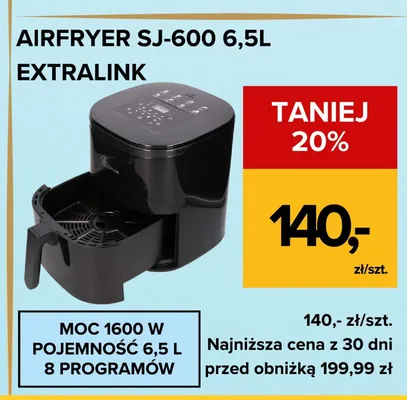 Airfryer Extralink SJ-600 6,5l 1600W promocja w Supeco