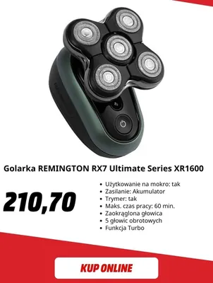 Golarka Remington RX7 Ultimate Series promocja w Media Markt