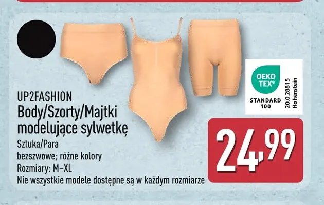 Body modelujące sylwetkę UP2FASHION promocja w Aldi