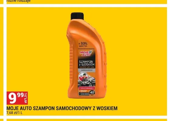 Szampon samochodowy z woskiem Moje Auto promocja w Merkury Market