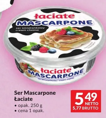 Ser Mascarpone Łaciate promocja w Makro
