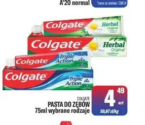 Pasta do zębów Colgate Triple Action promocja w Tomi Markt