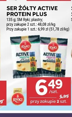 Ser żółty Active Protein Plus Ryki promocja w Stokrotka