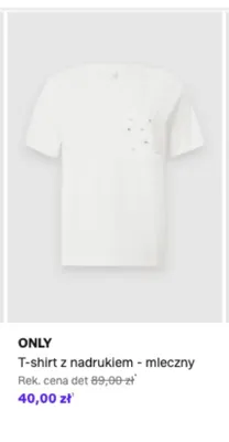 T-shirt z nadrukiem mleczny ONLY promocja w Lounge by Zalando
