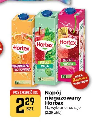 Napój niegazowany Hortex Jabłko Mięta promocja w Społem Częstochowa
