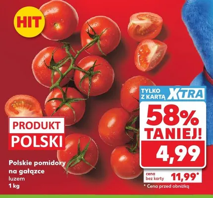 Polskie pomidory na gałązce luzem promocja w Kaufland