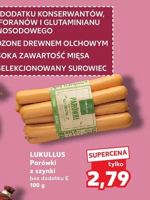 Parówki z szynki bez dodatku E Lukullus promocja w Kaufland