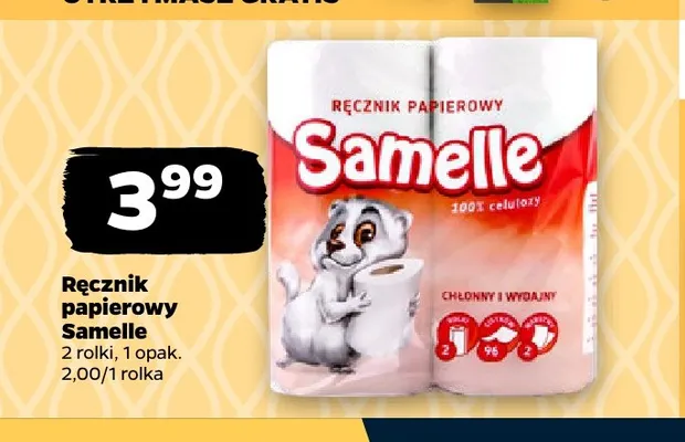Ręcznik papierowy Samelle promocja w Netto