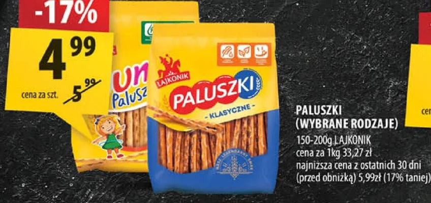 Paluszki (wybrane rodzaje) promocja w Arhelan