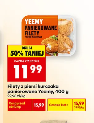 Filety z piersi kurczaka panierowane Yeemy promocja w Biedronka