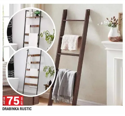 Drabinka dekoracyjna Rustic promocja w Merkury Market