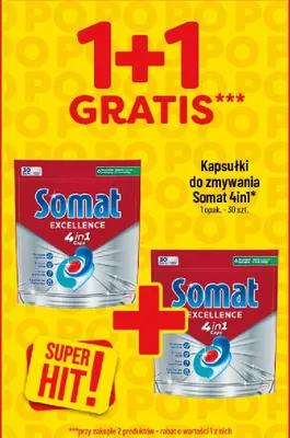 Kapsułki do zmywania Somat 4in1 promocja w POLOmarket