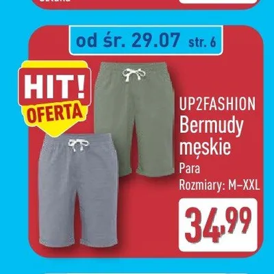 Bermudy męskie promocja w Aldi