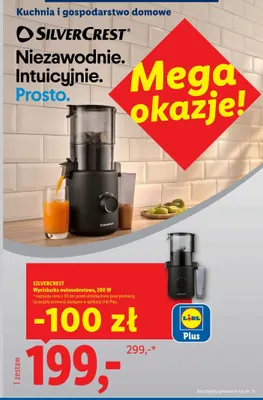 Wyciskarka wolnoobrotowa Silvercrest 200W promocja w Lidl