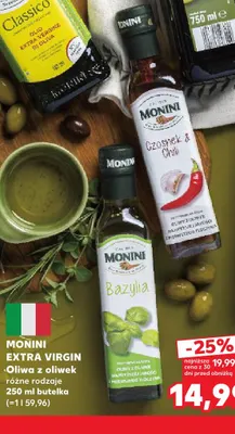 Oliwa z oliwek extra virgin bazylia Monini promocja w Kaufland